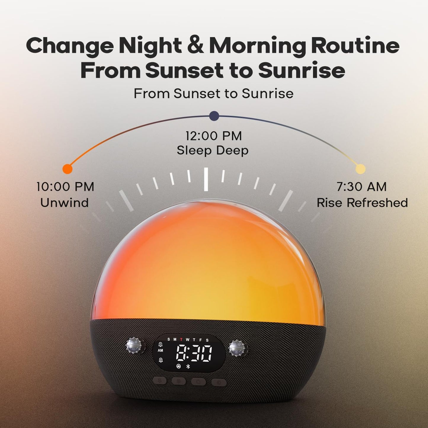 DEKALA Sunrise Alarm Clock With Smart App Control Wireless