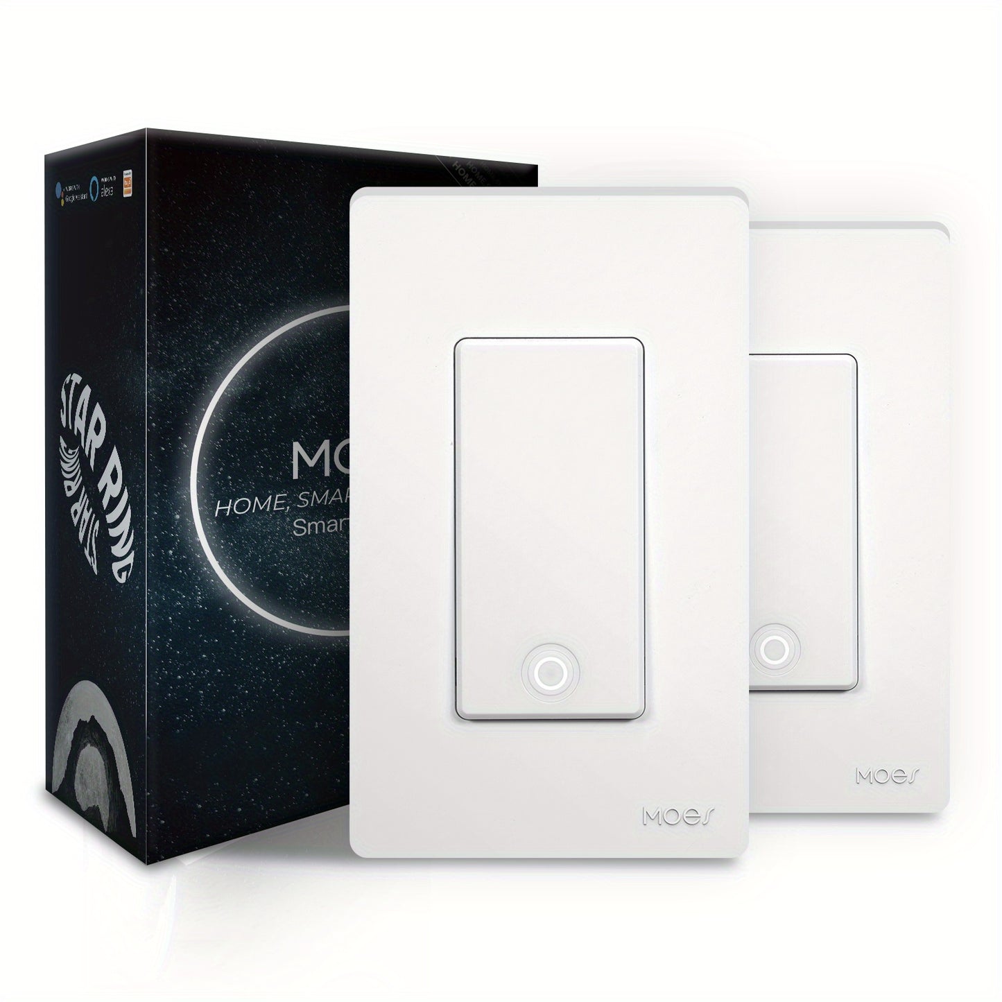 MOES Smart Light Switch 2.4GHz WiFi, 3-Way, Alexa/Google