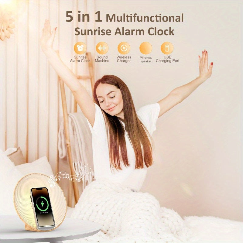 COLSUR Smart Sunrise Alarm Clock With Wireless Charging