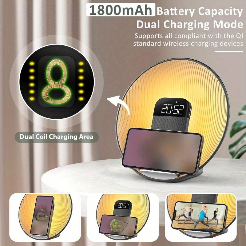 COLSUR Smart Sunrise Alarm Clock With Wireless Charging