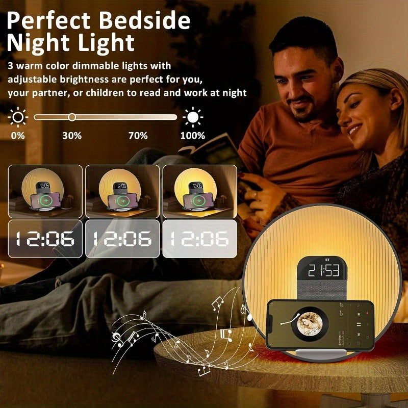 COLSUR Smart Sunrise Alarm Clock With Wireless Charging