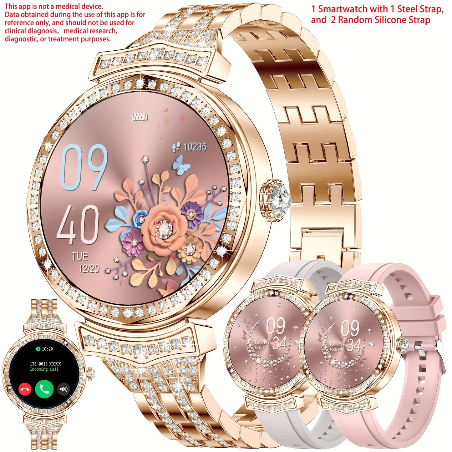 SGDDFIT Smart Watch AMOLED Display For Women With Call Features