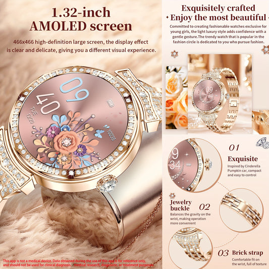 SGDDFIT Smart Watch AMOLED Display For Women With Call Features