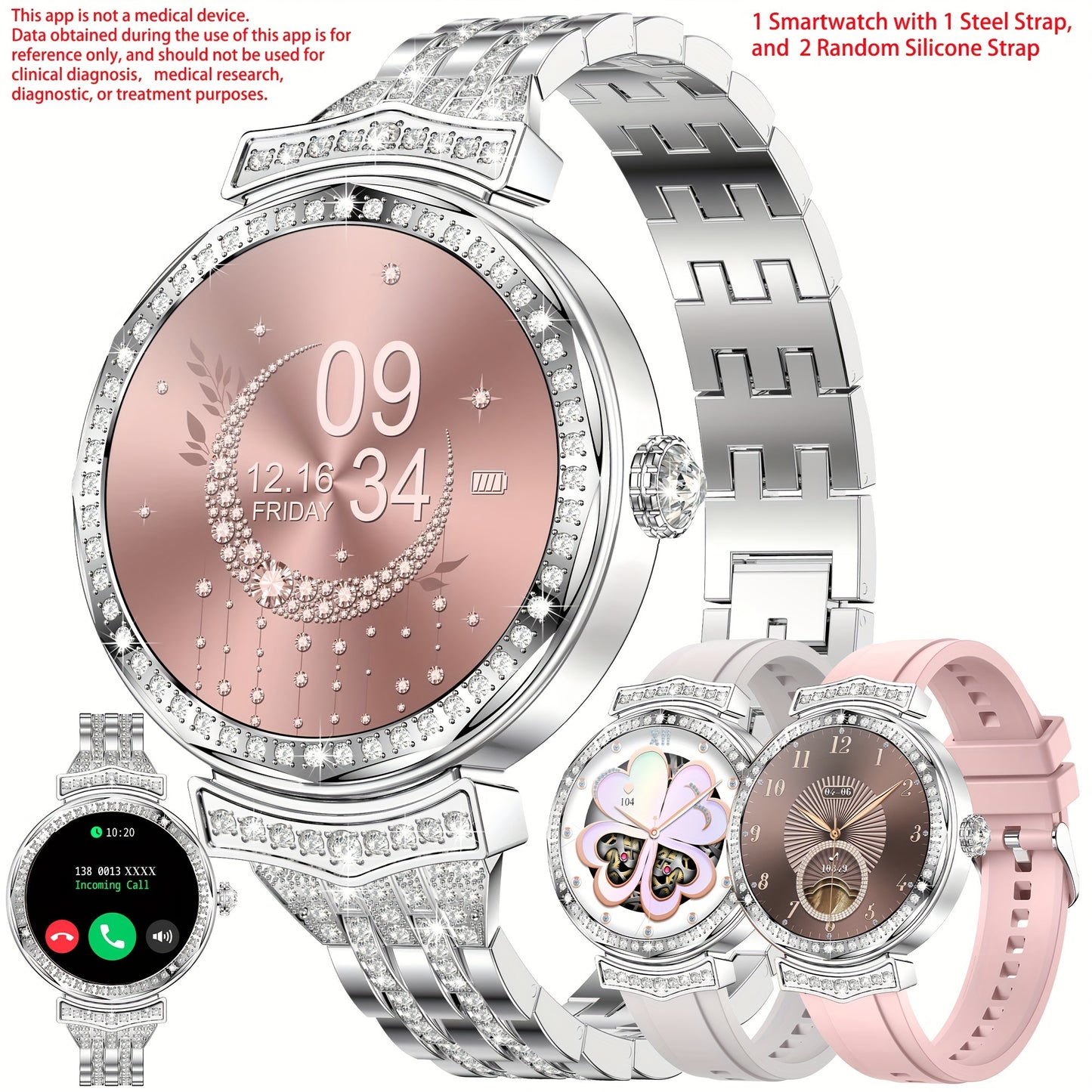 SGDDFIT Smart Watch AMOLED Display For Women With Call Features