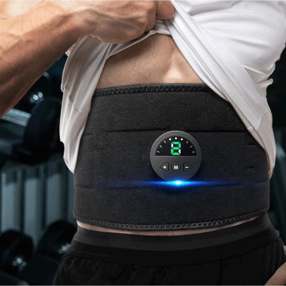 Abdominal Muscle Trainer - USB Rechargeable, Home Fitness Equipment, Fitness Belt for Abdominal Massage Training, Muscle Massager with Abdominal Training Function, Core Workout, Ergonomic Design, Portable Equipment, Rechargea