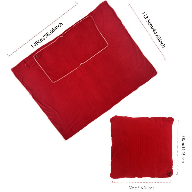 USB Heated Blanket Flannel Comfort For Home Office Travel
