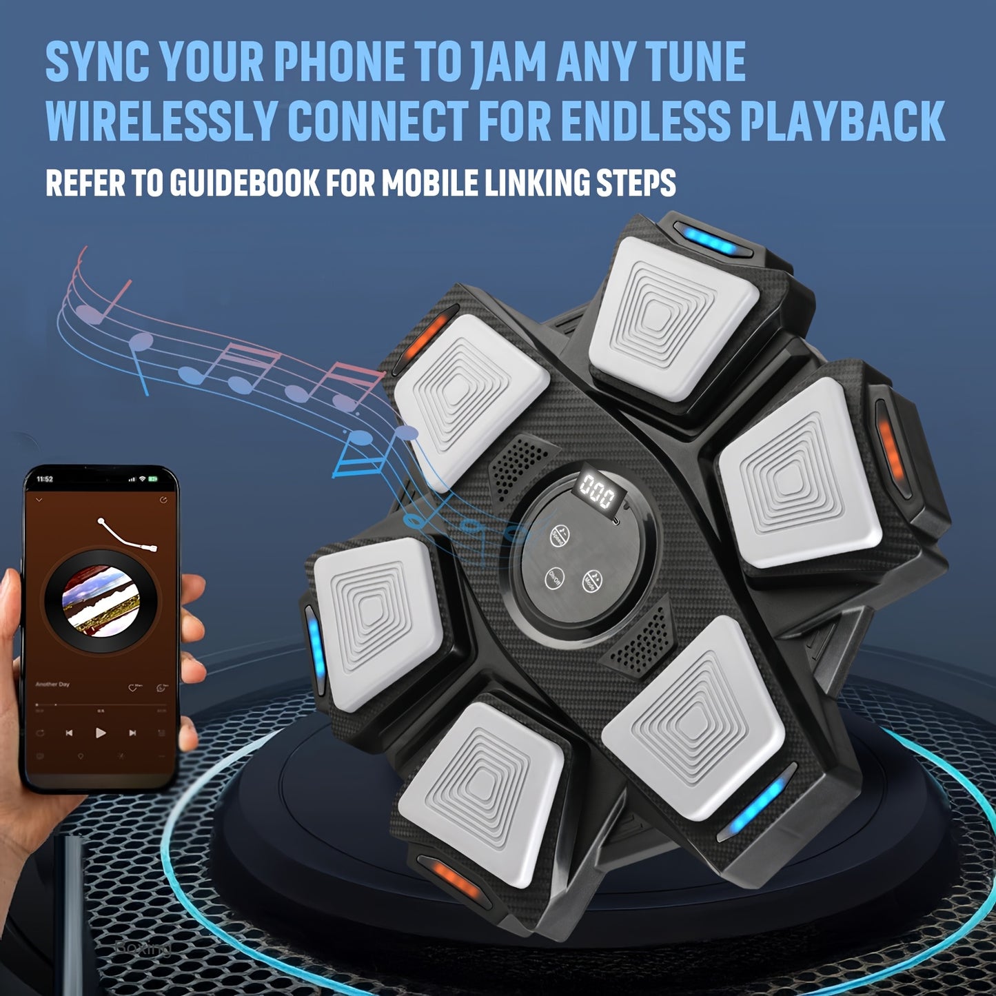 Punching Bag Interactive Target Training With Music Sync Wall Mounted