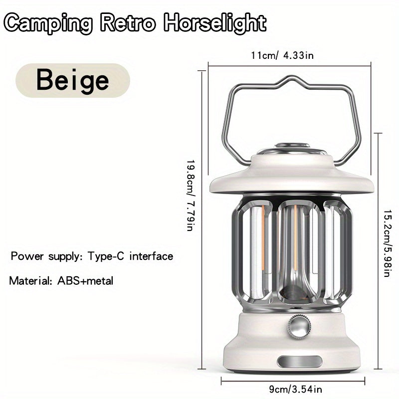 Camping Lantern Rechargeable, 3600mAh 900LM Battery Powered Hanging Vintage Camping Lights, Romantic Atmosphere Tent Light for Power Outage,Hiking, Party