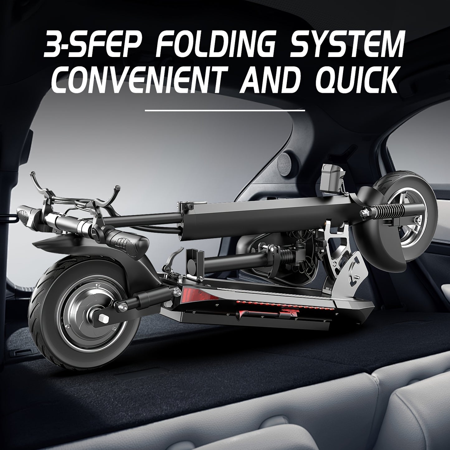 Electric Scooter Foldable 48V 15Ah Battery for Commuting