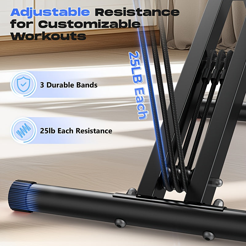 A Rowing Machine Designed for Women, Perfect for Home Workouts, Featuring a Rodeo Core Exercise Function, a Weight Limit of 330 Pounds, And Adjustable Resistance. It'S Foldable And Suitable for Working Out Your Abs, Back, Wit