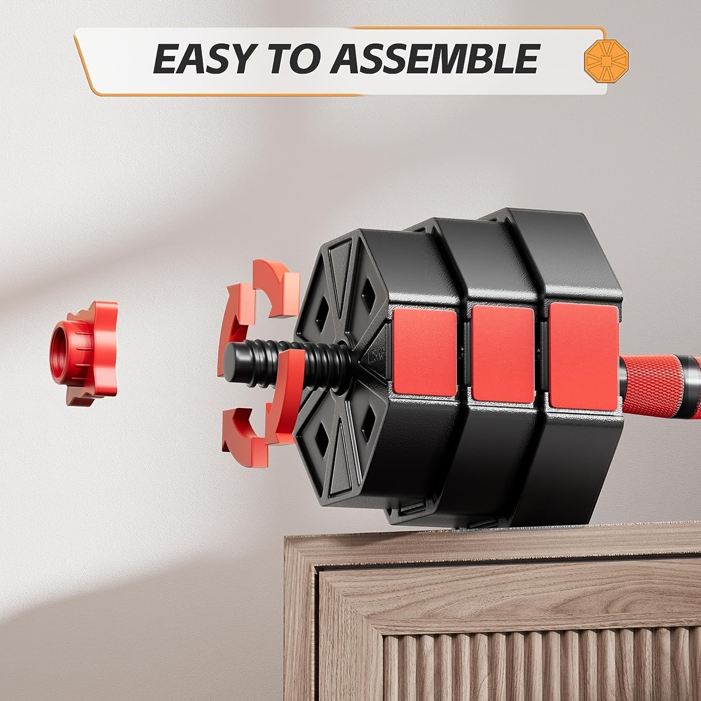 Adjustable Dumbbell Set, 20/70lbs Free Weight Set with Connector, 2 In1 Dumbbells Set Used As Barbell, Dumbbells, Fitness Exercises for Home Gym Suitable