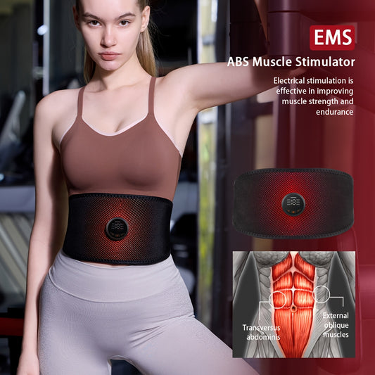 Abdominal Muscle Trainer, Abdominal Muscle Training Belt, Abdominal Muscle Stimulator, EMS Massager, Fat Reduction Trainer, a Rechargeable and Reusable Abdominal Muscle Trainer Suitable for Family Use, Father's Day, Thanksgiv
