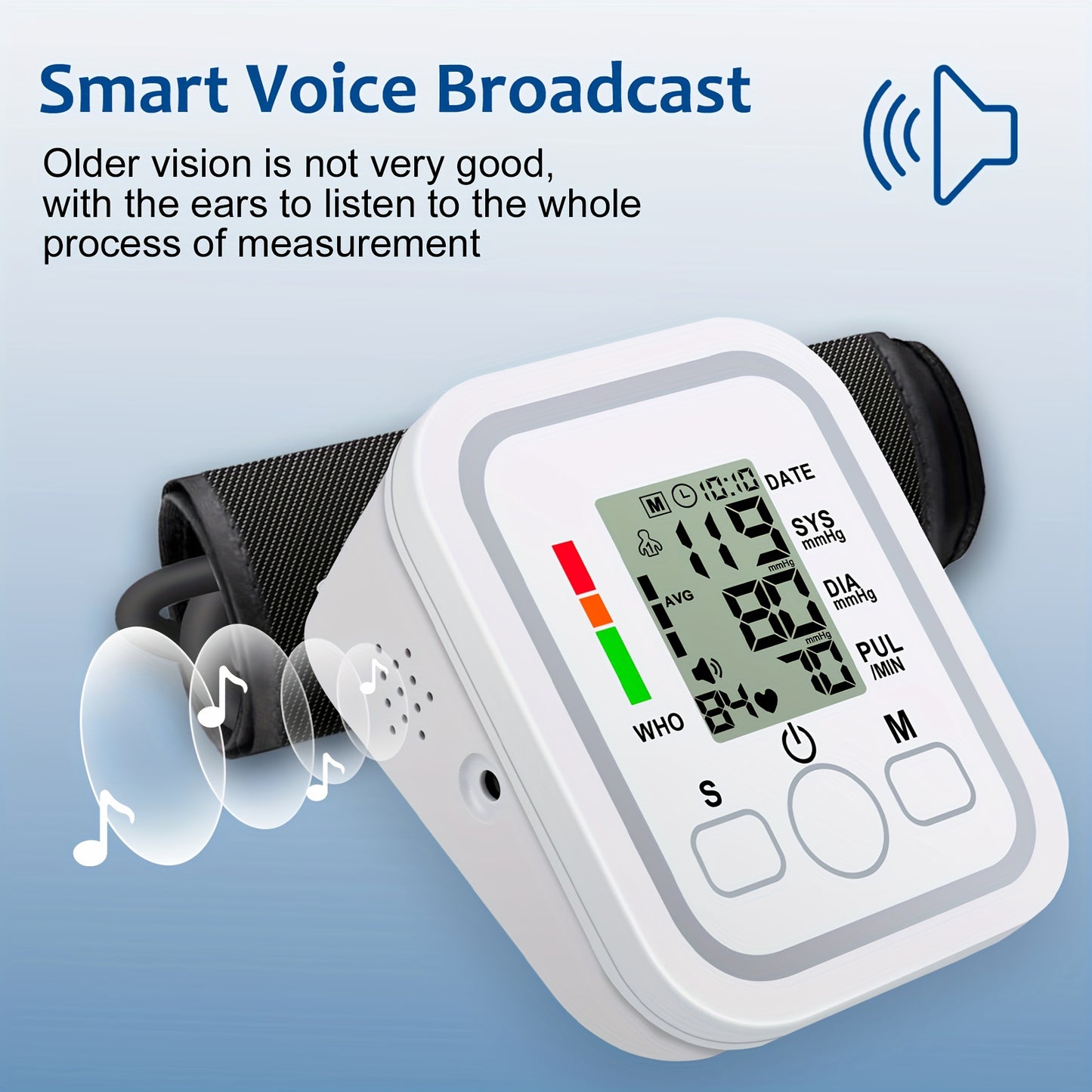 Mood Light 3-in-1 Home Health Monitor Kit: BP, Glucose, Thermometer