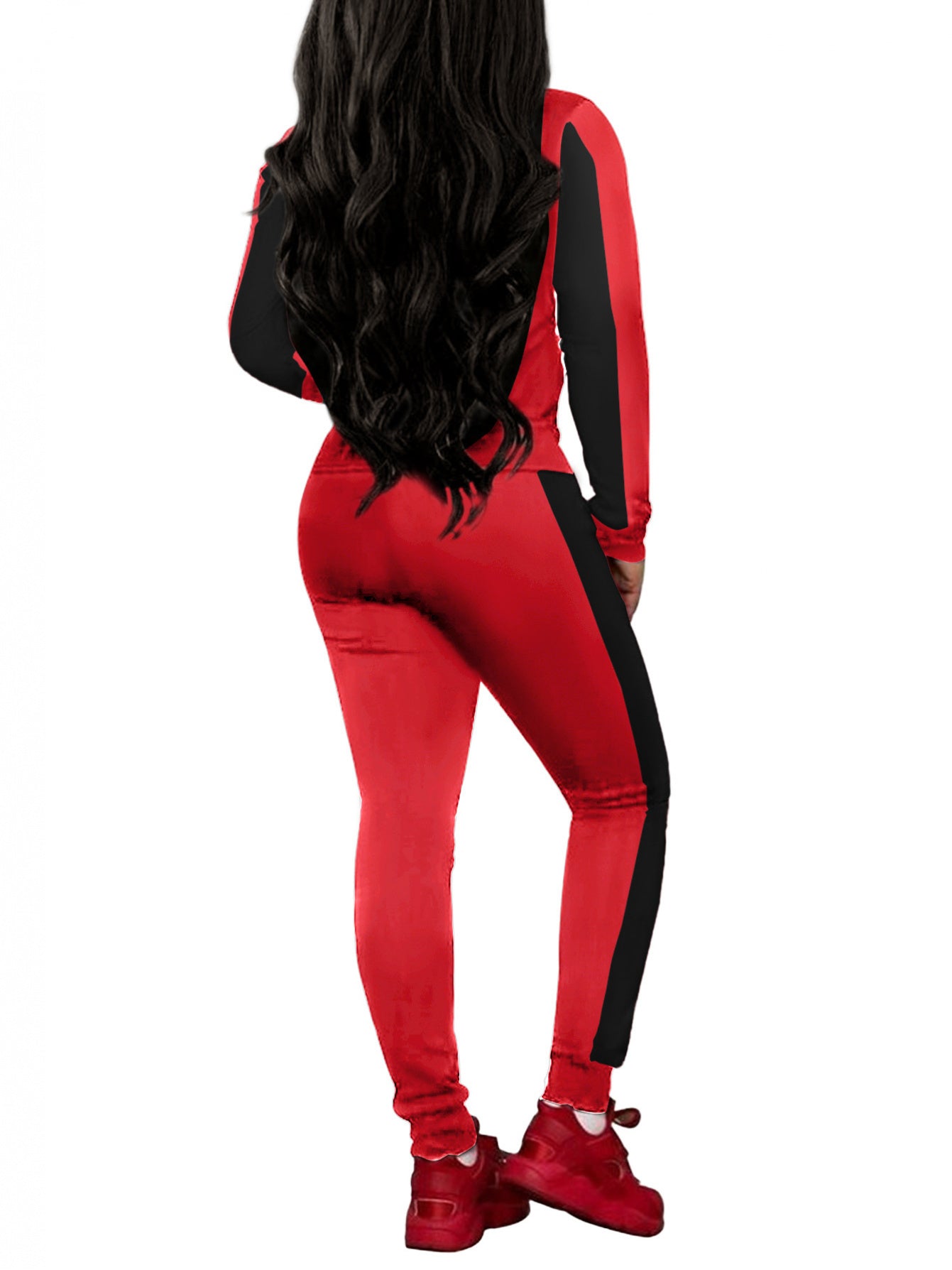 SCACTO Women's Two-Piece Full-Zip Hoodie Set With Shapewear