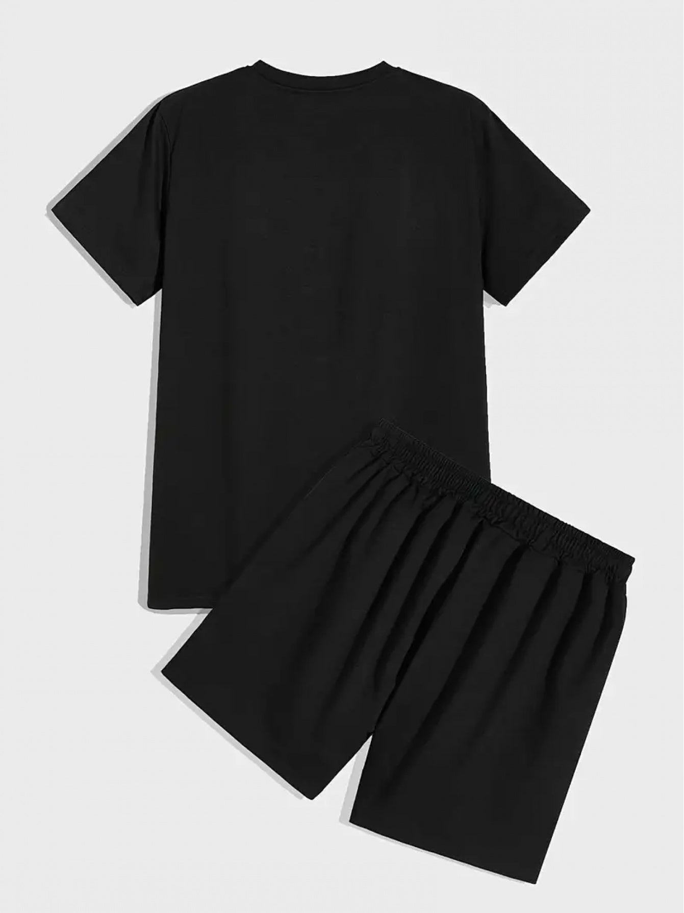Men's Gym Set Breathable Motivational Tee And Shorts