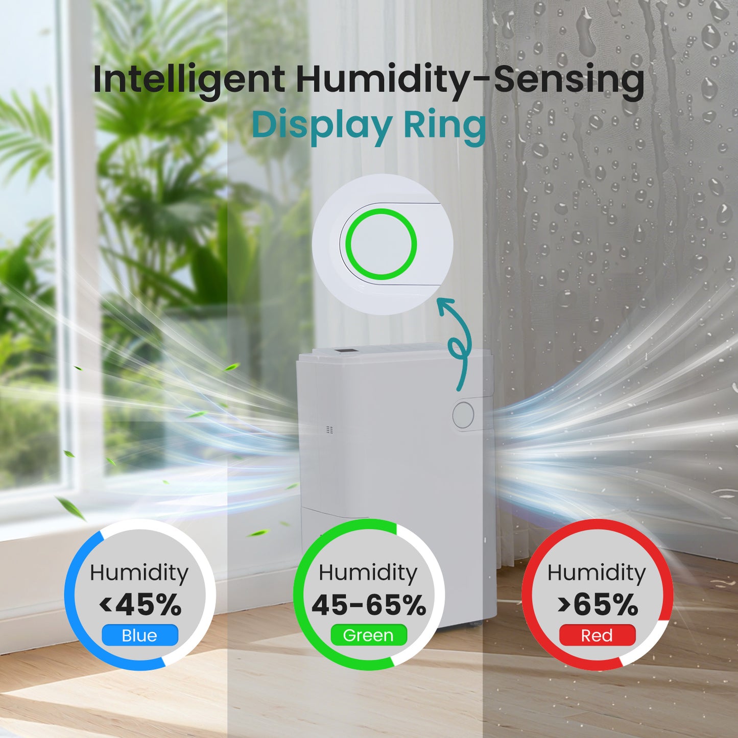 5500 Sq.Ft Energy Star Dehumidifier for Basement with Drain Hose, 50 Pint Portable Dehumidifiers for Home Bedroom Bathroom Large Room, Powerful Moisture Removal and Humidity Control