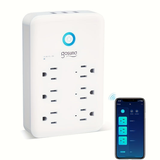 Gosund Power Strip With 3 USB Ports And Individual Outlets