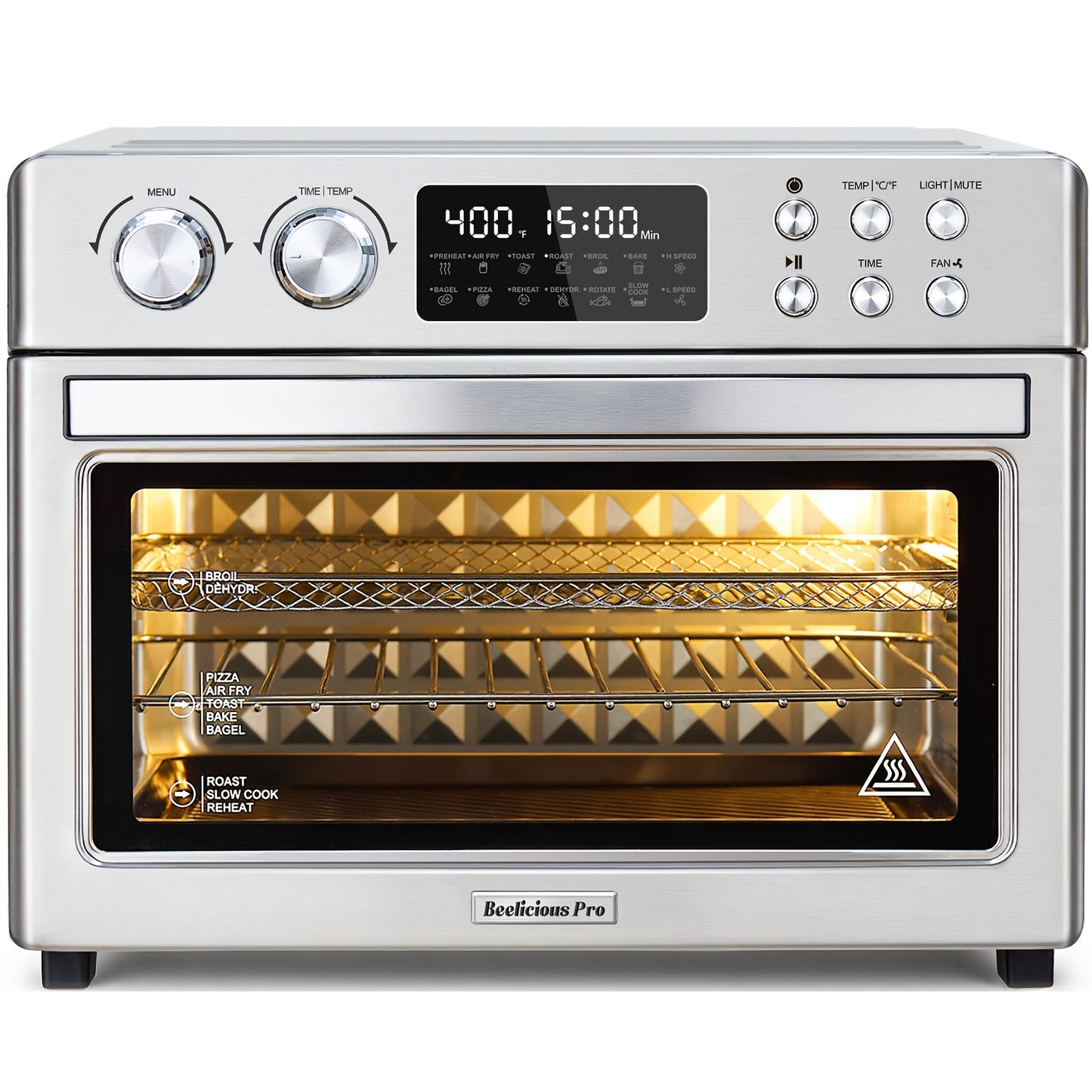 12-in-1 Air Fryer Convection Oven & Toaster Oven Combo with Rotisserie, 28QT Large Family-Sized Ovens Suitable for Whole Chicken, 11” Pizza, Roasting,, Broiling - Heavy-Duty for Kitchen, Christmas/Birthday Gift (120V, A-Typ
