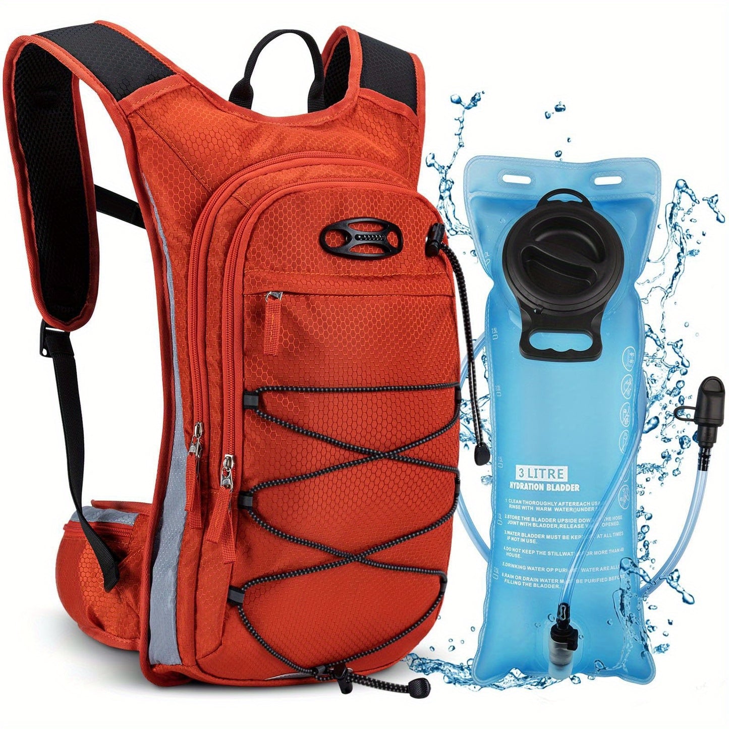 4.76gal Hydration Backpack, Insulated Hiking Water Backpack With 101.44oz TPU Water Bladder, Lightweight Hiking Running Cycling Pack, Breathable Daypack For Men & Women
