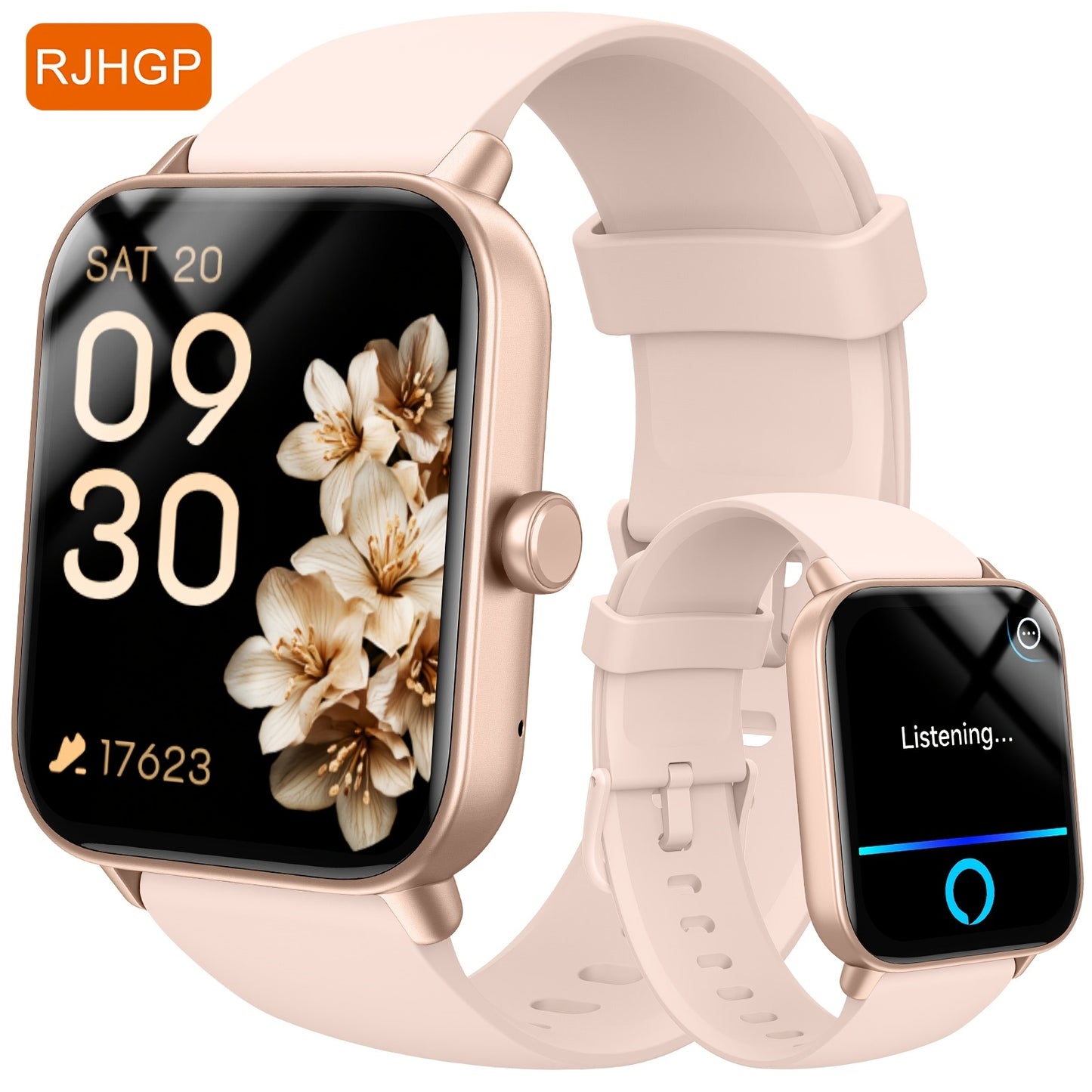 RJHGP Smart Watch Alexa Built-in Calls, Fitness Tracker, Sleep Monitor