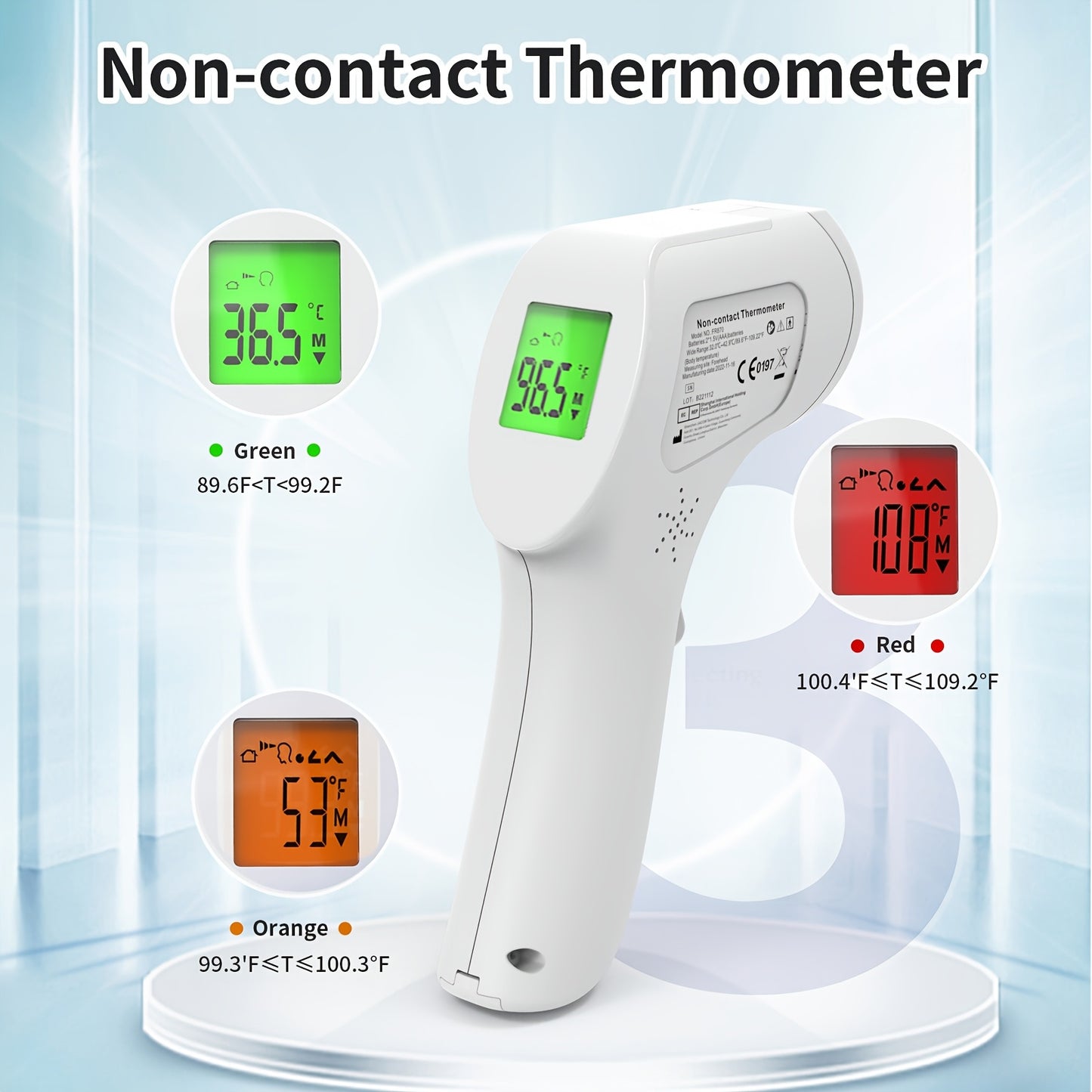 JIACOM Medical Forehead Thermometer Non Contact Infrared Display