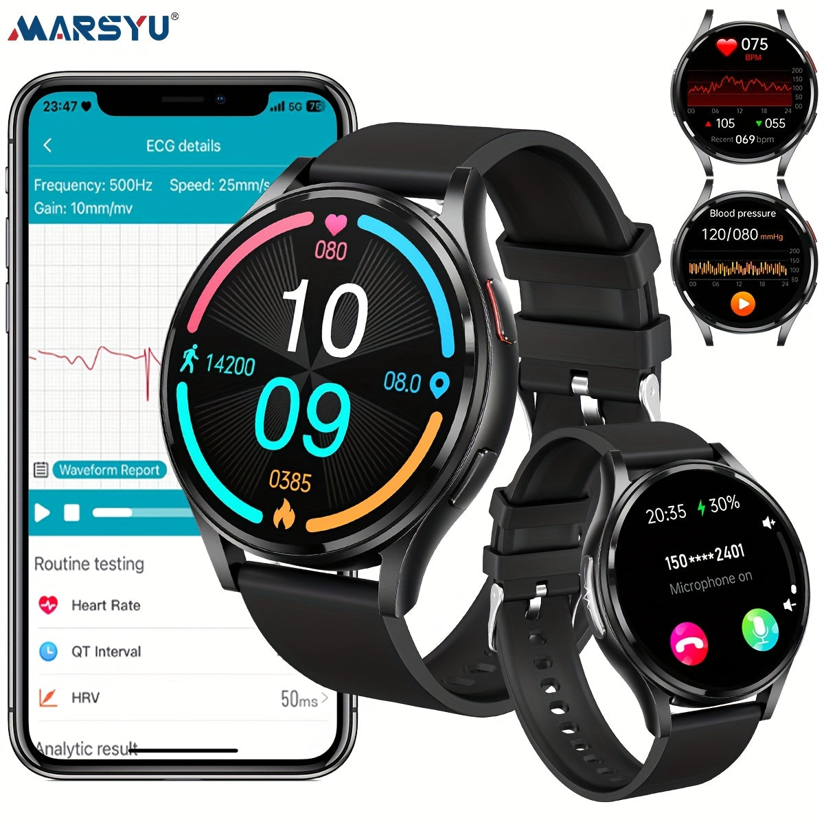 New Smart Watch for Women Men, 1.43'' AMOLED Screen, BT5.3 Call, 260mAh Battery, 130+ Sport Modes, Motion Tracking, SOS Emergency Call, AI Intelligent Voice, Message Reminder, Weather Forecast, Fitness Tracker for IOS & Andro