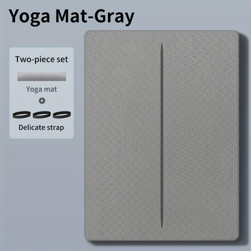 Yoga Mat Non-Slip TPE for Home Studio Workouts All Floors
