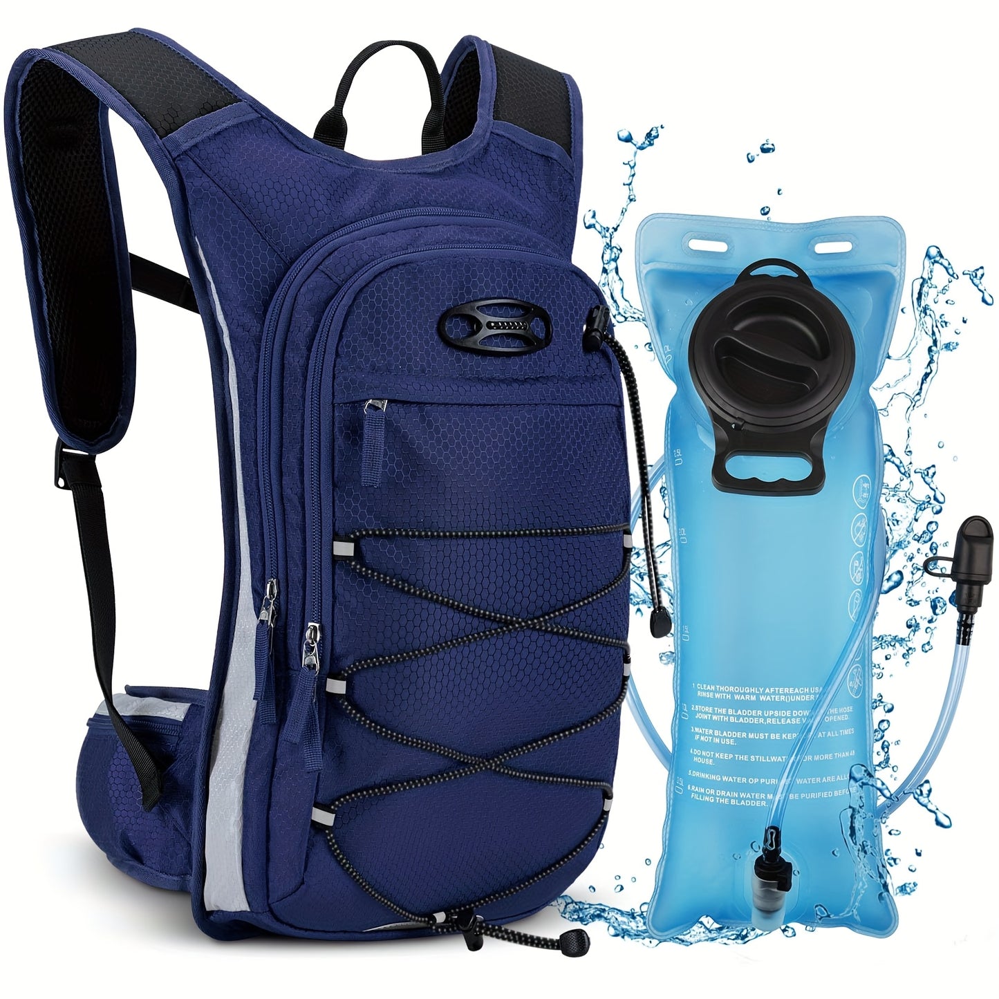4.76gal Hydration Backpack, Insulated Hiking Water Backpack With 101.44oz TPU Water Bladder, Lightweight Hiking Running Cycling Pack, Breathable Daypack For Men & Women
