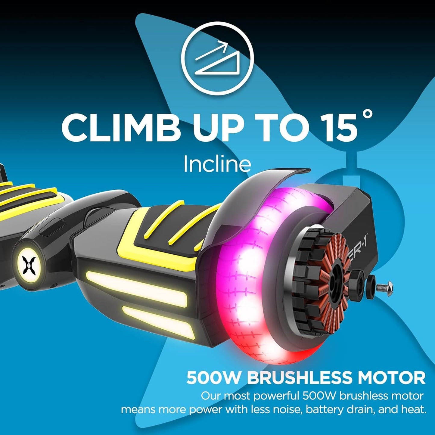 Hover-1 Ranger + Electric Hoverboard - 9MPH Top Speed, 9 Mile Range, Long Lasting Li-Ion Battery, 5HR Full Charge, Built-In Bluetooth Speaker - Rider Modes: Beginner to Expert Self Balancing Hoverboard