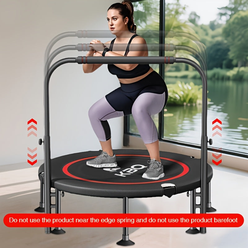 Trampoline With Adjustable Handles Iron Frame Silent Fitness