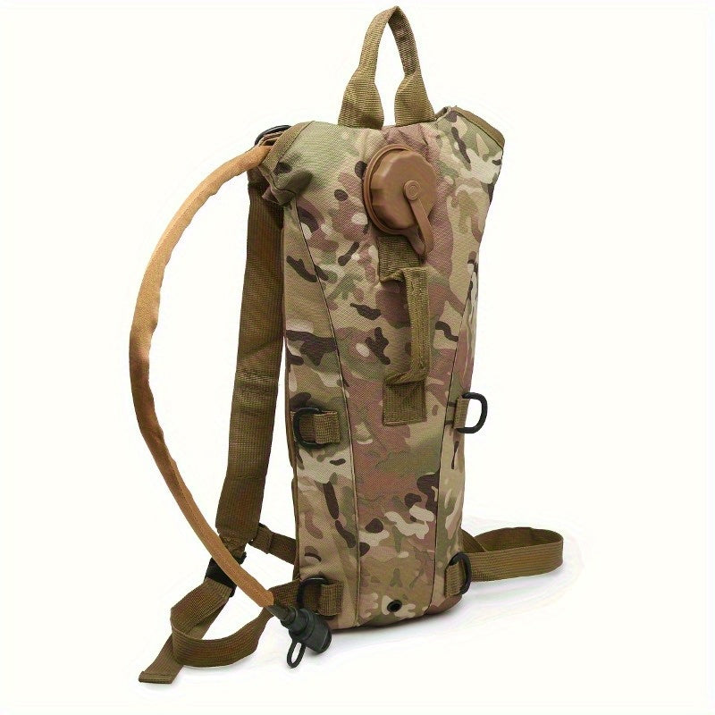 101, 44oz Camouflage Waterbag Backpack - Lightweight Adjustable Shoulder Strap, Multi-Pocket Design, Ergonomic Running & Hiking Backpack, Durable Rugged Breathable Water Bag for Outdoor Sports, Green, Hiking Gear, Camouflage