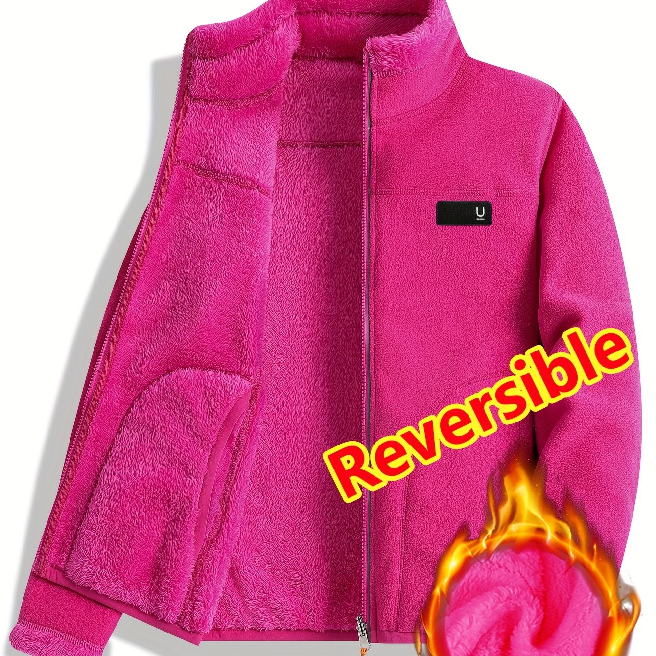 Jacket Reversible Fleece For Fall And Winter Daily Wear