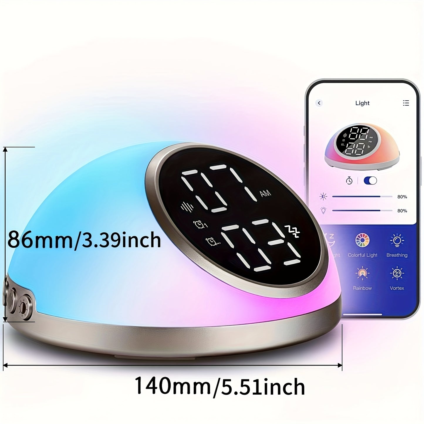 Alarm Clock With White Noise Machine For Peaceful Sleep