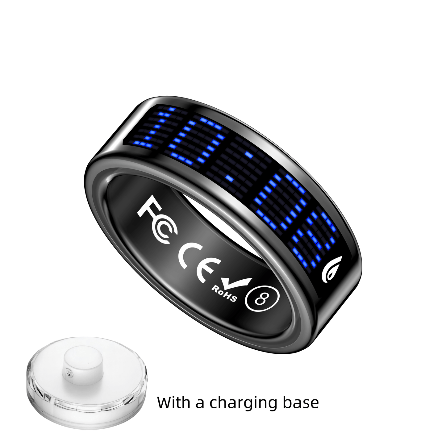Smart Rings for Men And Women - Digital Display And Charging Dock, Pedometer, Sports Health And Sleep Tracker, Call Display Supported, Compatible with iPhone And Android, IP68 Waterproof Smart Ring, Valentine's Day/Mother's D