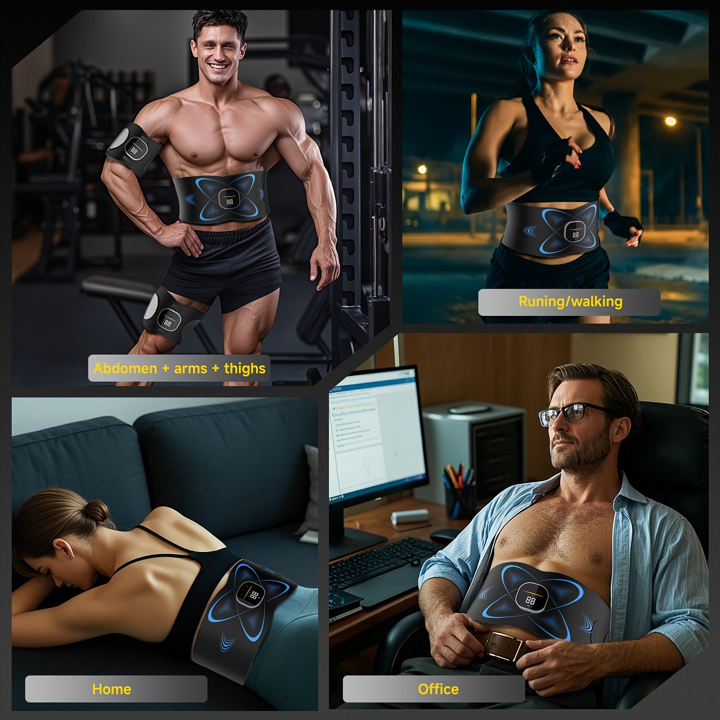 NENRENTE Abs Stimulator Muscle Toner With Heat Massager