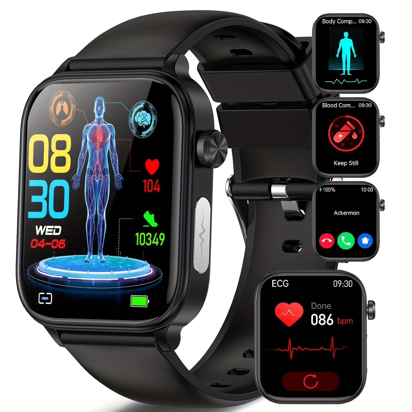 Marsyu Smartwatch Health Monitoring With Multi-Sport Modes