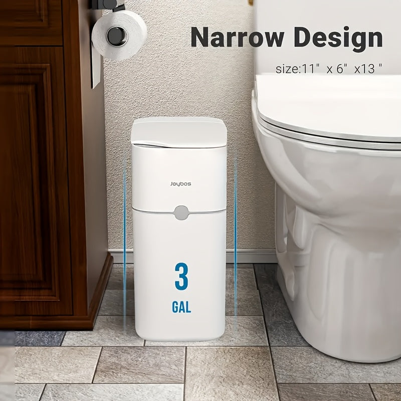 JOYBOS Smart Induction Slim Bathroom Trash Can for Home Office