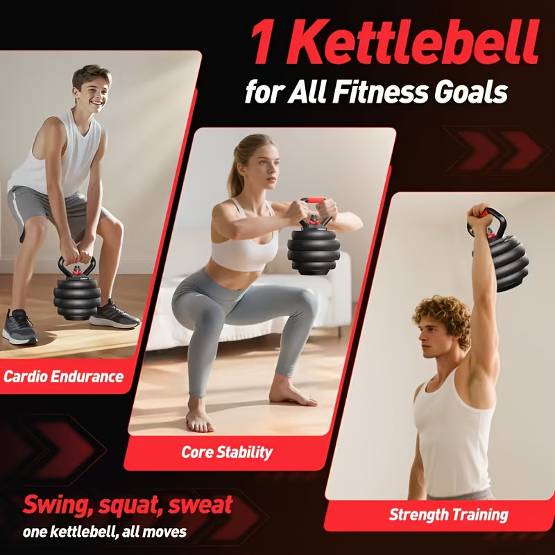 Adjustable Dumbbell Set 20-90lbs 4-in-1 Free Weights for home Gym - Convertible to Kettlebell, Barbell & Push-Up Stand - Heavy Duty Multi-Poundage Training Equipment Suitable for Men & Women, Ideal Christmas & Thanksgiving Gi