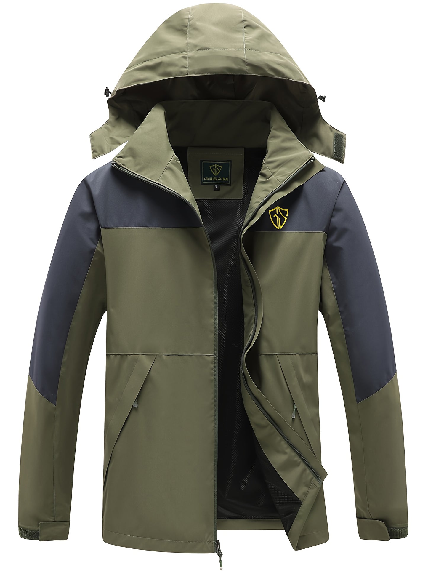 Raincoat Men's Polyester Jacket for Outdoor Adventures
