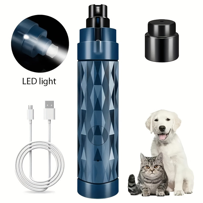 Dog Nail Grinder 2-Speed Rechargeable LED Light for Pets