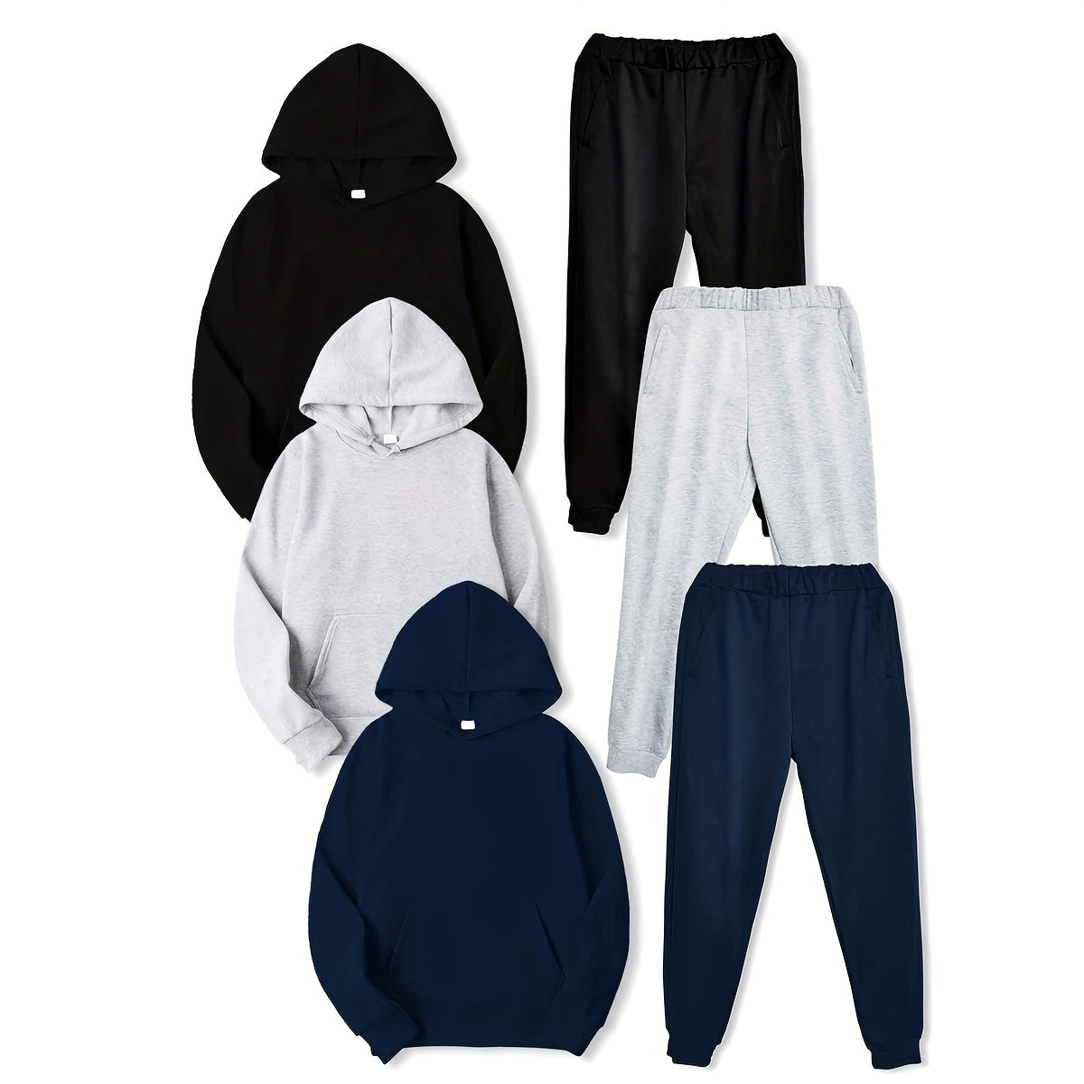 AGH Hoodie Set Polyester Tops And Bottoms Pack Casual Wear