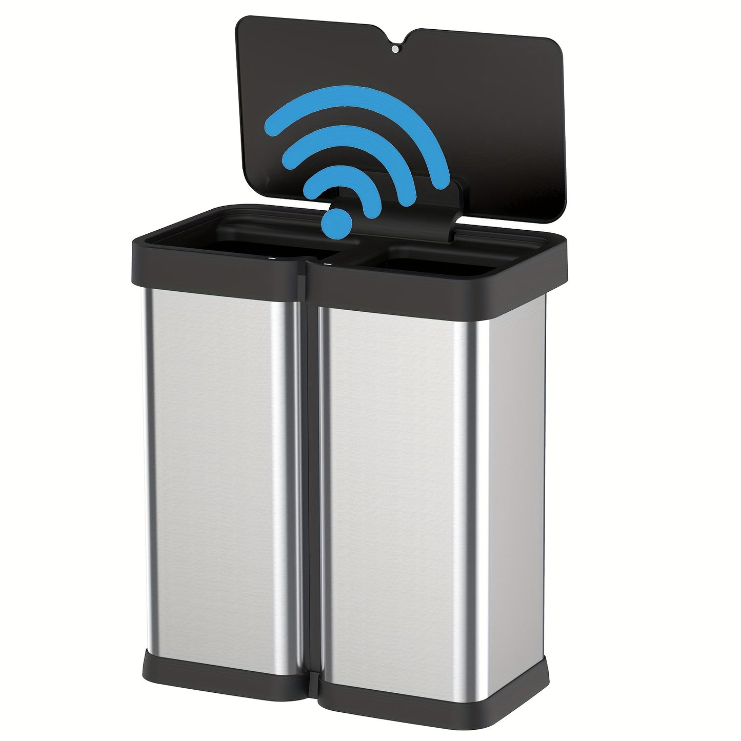 TACKVIEW Automatic Motion Sensor Trash Can Soft-Close Lid