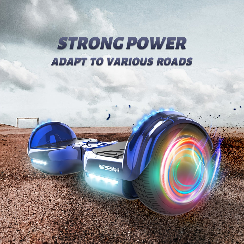 Hoverboard With LED Wheel Design And Rechargeable Battery
