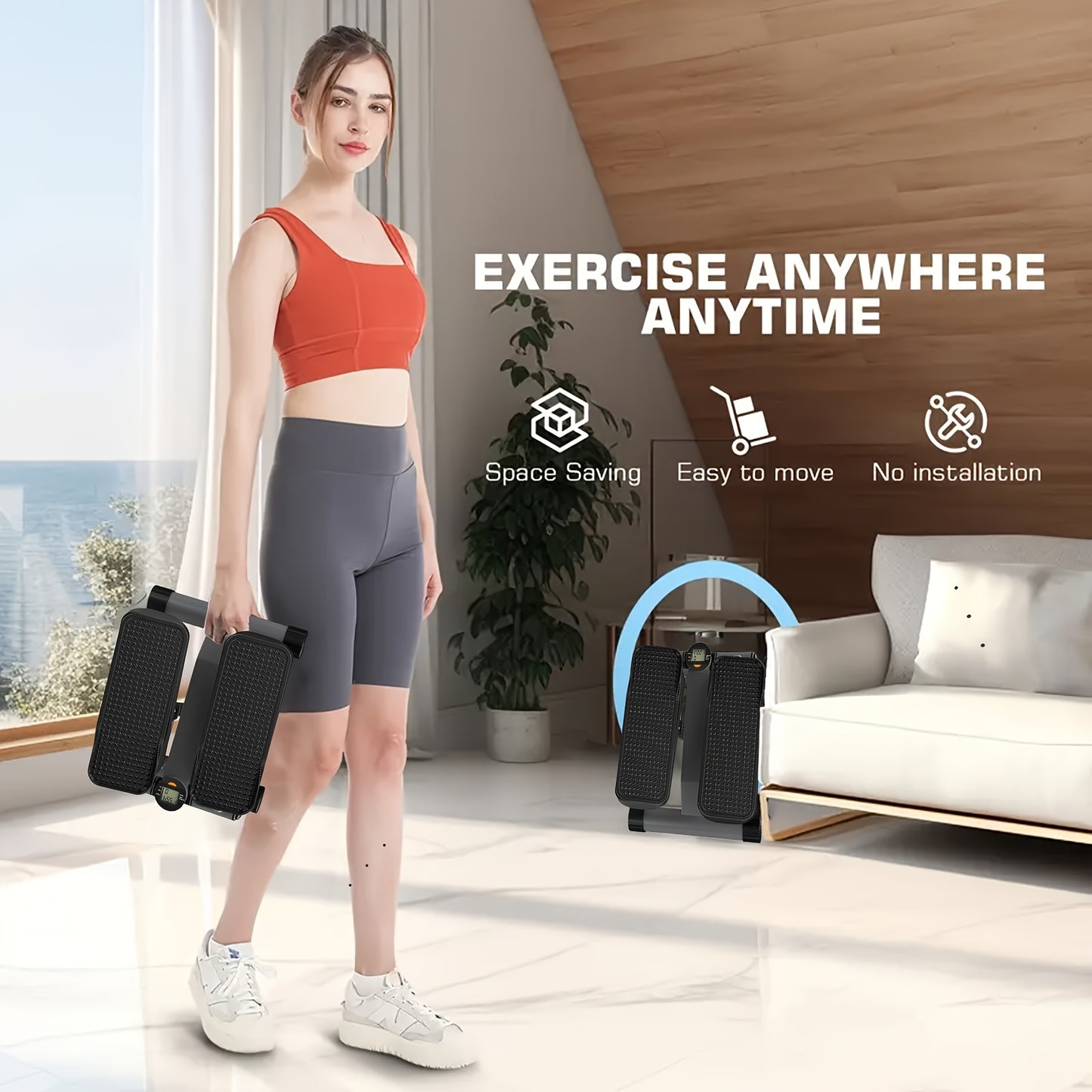 2-in-1 Squat & Row Machine - Hydraulic Foldable Home Gym Equipment, Glute Trainer with Leg Workout System, Easy Setup for Men & Women, Space-Saving Multi- Builder (Squats, Rows, Glute Building)