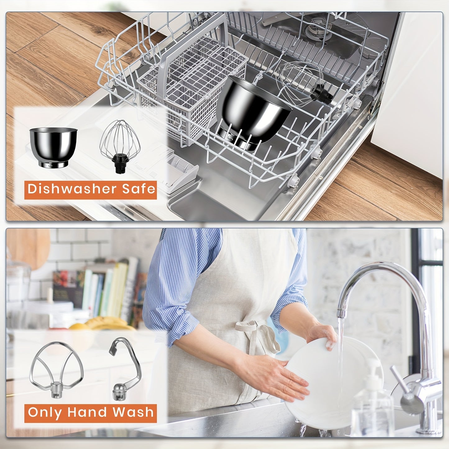 Compact Stand Mixer 11.8" D X 6.9" W X 10.4"H: 8-Speed 380 W Tilt-Head Household Food Mixer- 4.76 Qt 304 Stainless Steel Bowl with Cover& Egg Whisk& Dough Hook& Flat Beater- Electric Kitchen Stand Mixer for Baking, Pizza, Smo