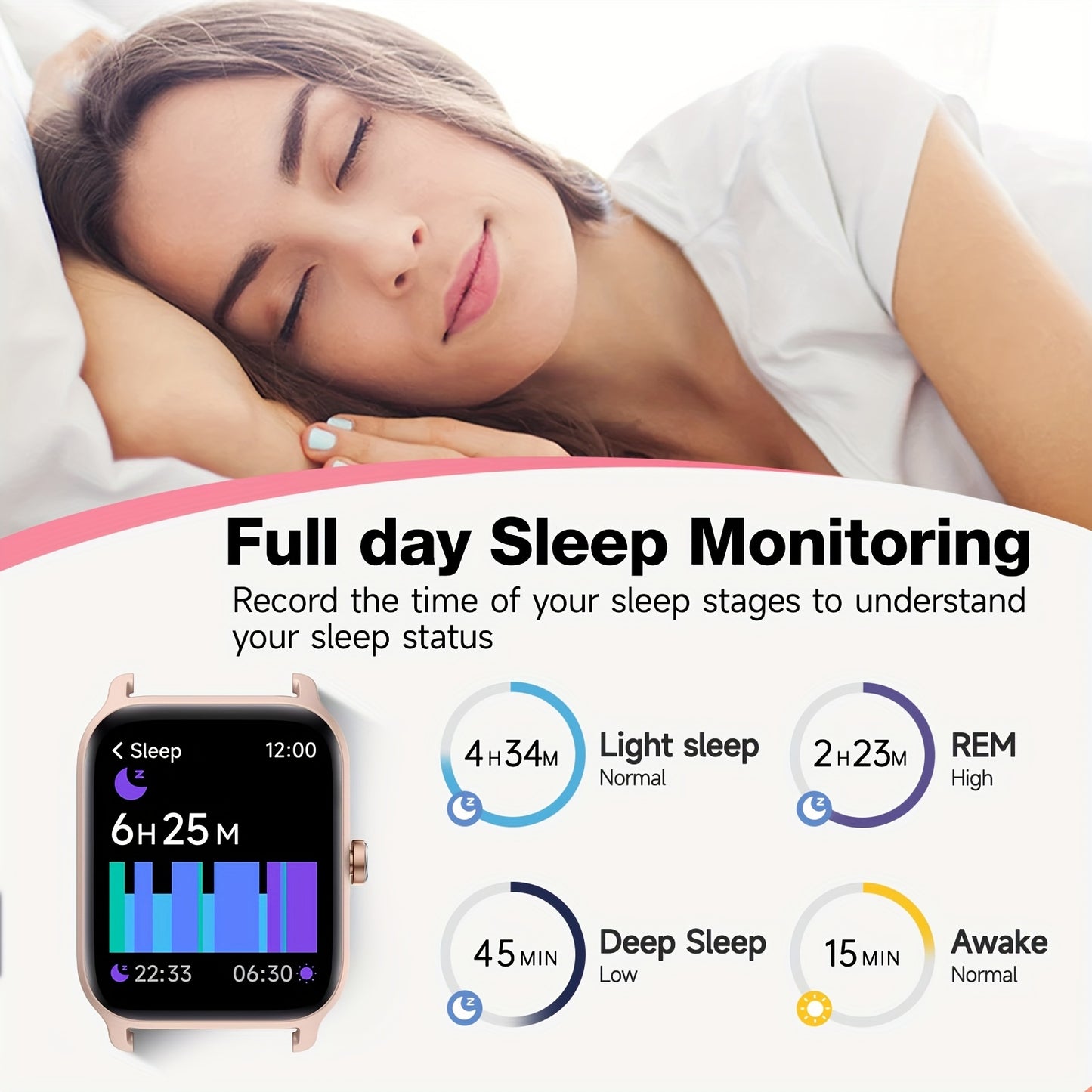 FAWEIO Smartwatch Alexa Built-In Fitness Tracker 100+ Modes