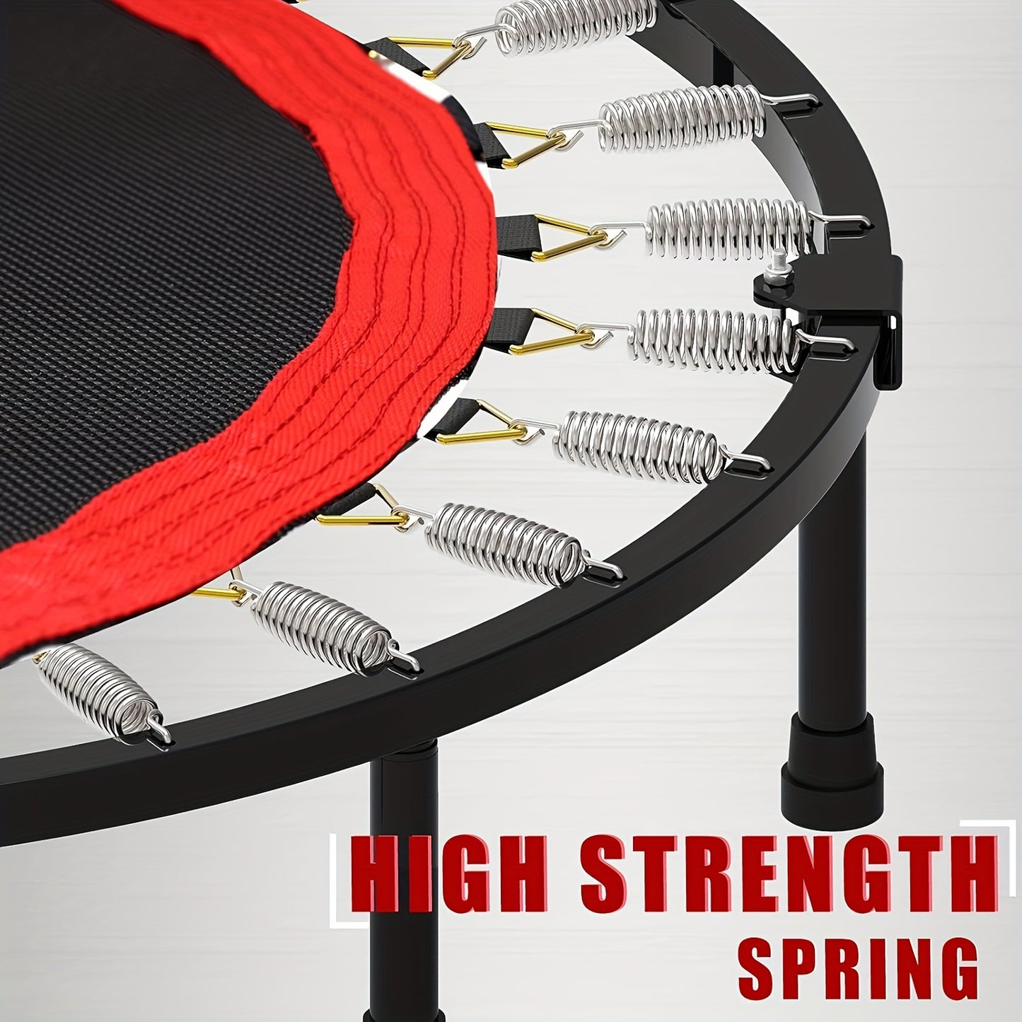 KANCHIMI Foldable Mini Trampoline With Bungees For Adults