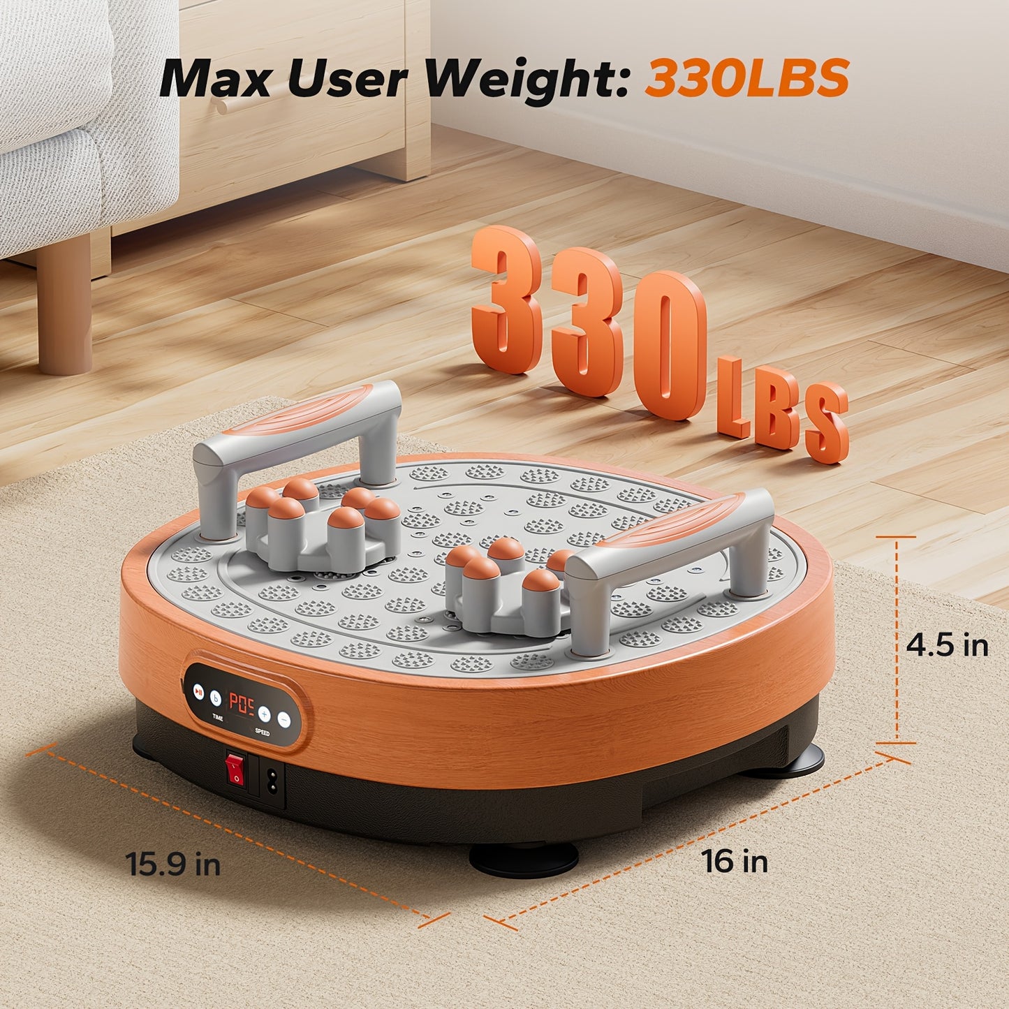 MERACH Vibration Plate Exercise Machine with Foot Massager, Office Vibrating Plate Exercise Machine for Weight Loss, 0-99 Levels Amplitude And Easy to Store, Acupressure Leg