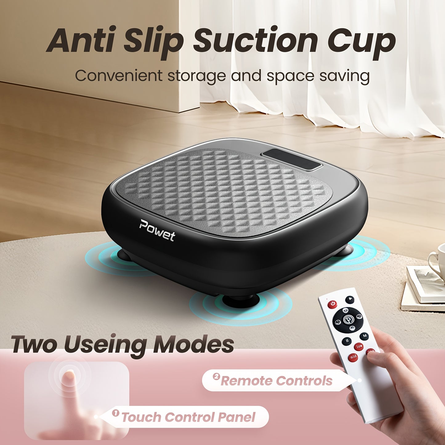 KERDOM Mini Vibration Plate Exercise Machine For Full-Body Workouts, Low-Noise Fitness Platform Vibrating Shaking, Speed Adjustable Full Body Shaker Workout Vibrate Stand Shake Board Sport Gym Fat Burner, Home Exercise, Space