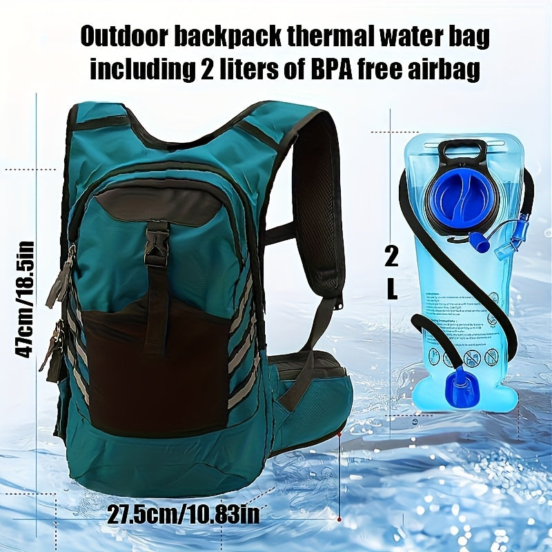 Outdoor Backpack Warm Water Bag, Containing 2 Liters Of BPA-free Airbag, Can Keep The Liquid Cool For Up To 5 Hours, Suitable For Running, Hiking, Cycling, Camping And Mountain Climbing.